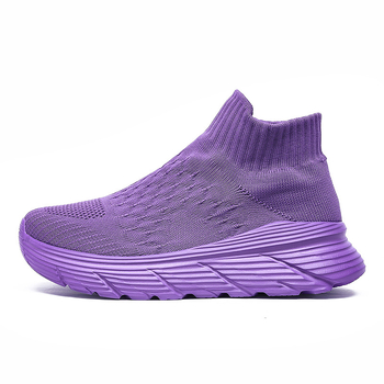 Slip-on sportcipő platformtalppal, könnyű EVA talppal, lélegző belső háló, uniszex