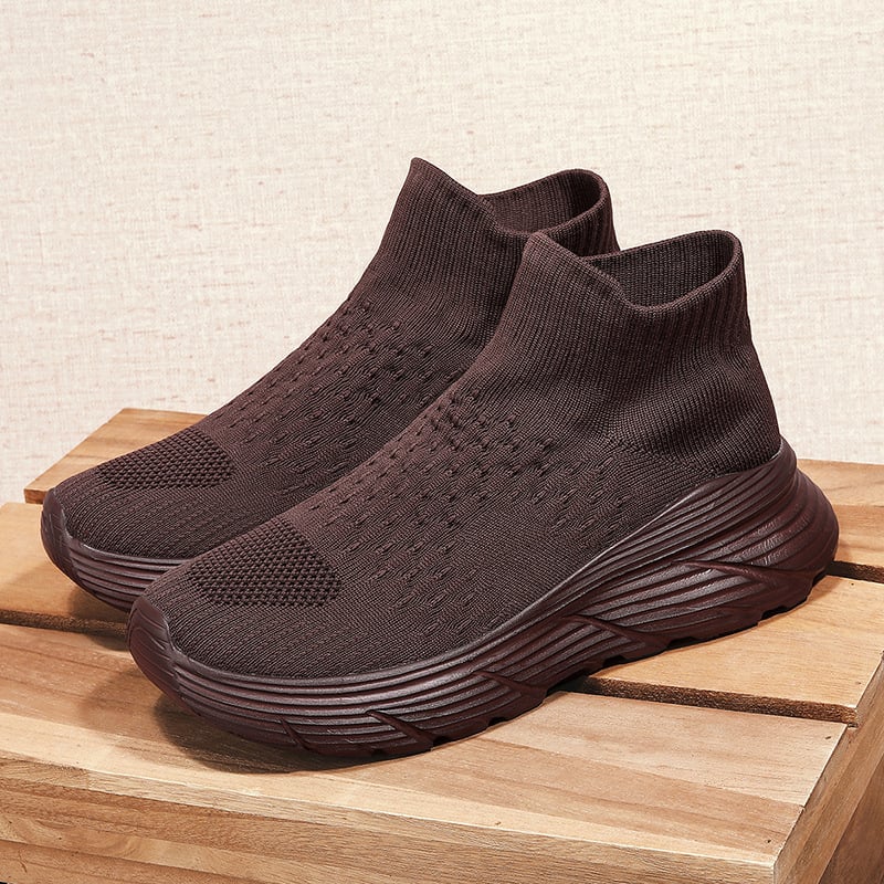 Slip-on sportcipő platformtalppal, könnyű EVA talppal, lélegző belső háló, uniszex