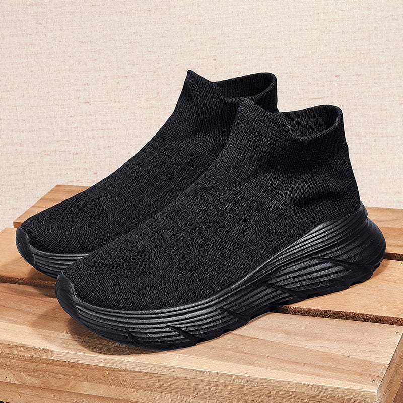 Slip-on sportcipő platformtalppal, könnyű EVA talppal, lélegző belső háló, uniszex
