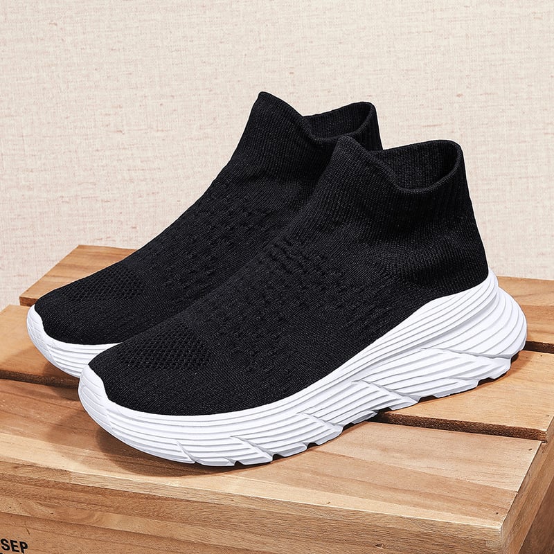Slip-on sportcipő platformtalppal, könnyű EVA talppal, lélegző belső háló, uniszex