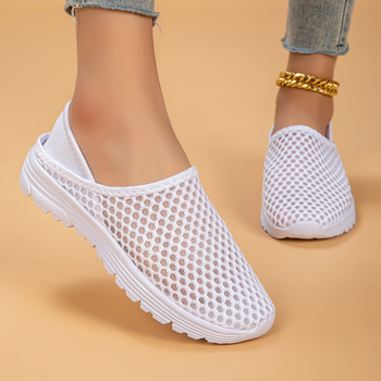 Uniszex hálós slip-on cipő, lélegző és könnyű, kényelmes, EVA talp