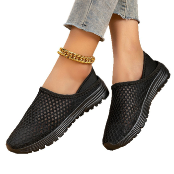 Uniszex hálós slip-on cipő, lélegző és könnyű, kényelmes, EVA talp