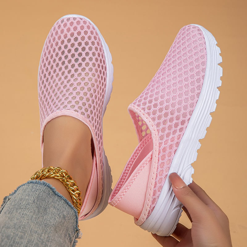 Uniszex hálós slip-on cipő, lélegző és könnyű, kényelmes, EVA talp