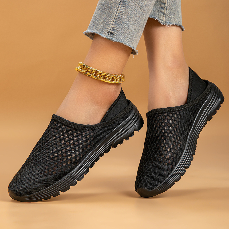 Uniszex hálós slip-on cipő, lélegző és könnyű, kényelmes, EVA talp