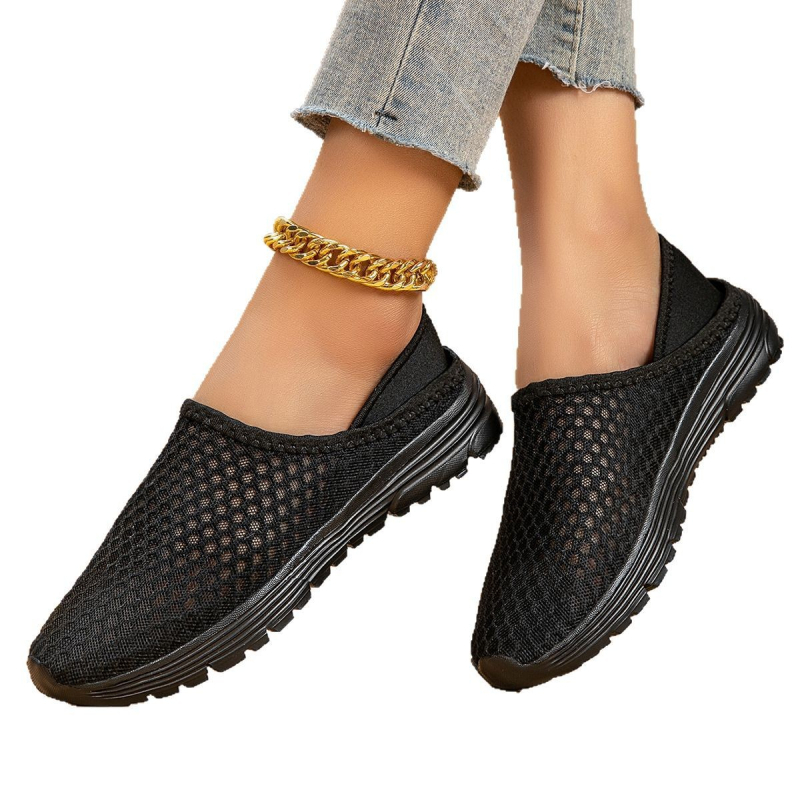 Uniszex hálós slip-on cipő, lélegző és könnyű, kényelmes, EVA talp