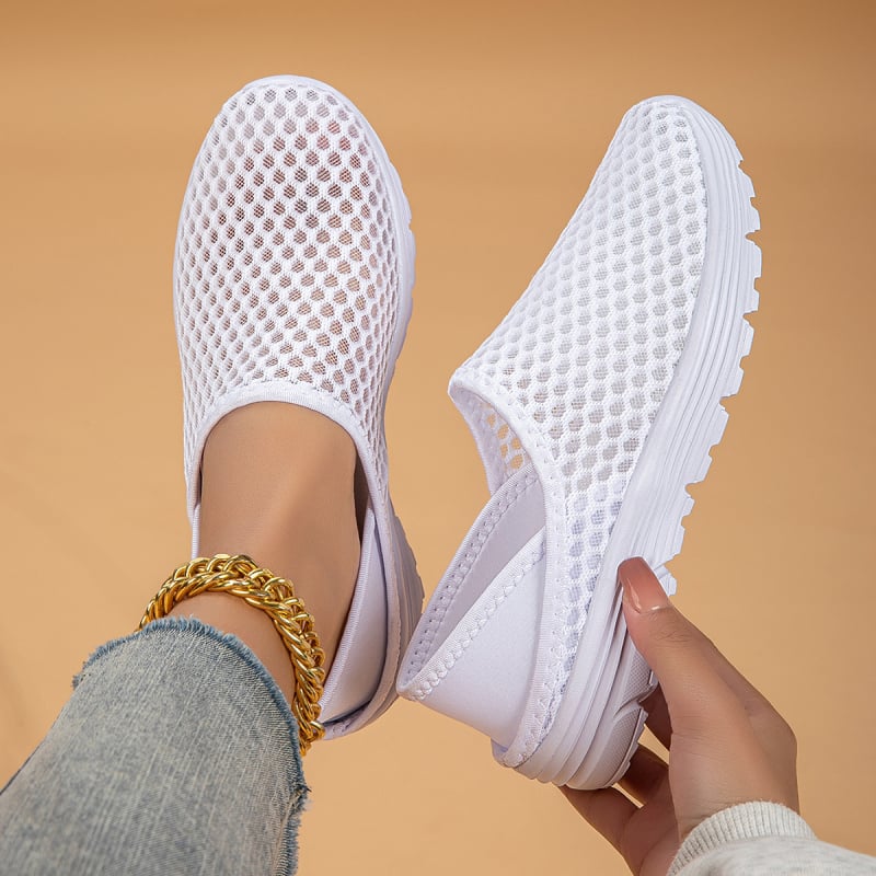 Uniszex hálós slip-on cipő, lélegző és könnyű, kényelmes, EVA talp