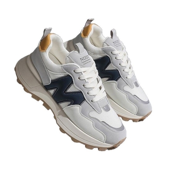 Női Dad Shoes PU+mesh felsőrész, gumírozott talp, fűzős zárás, 3–5 cm sarokmagasság, alacsony profil
