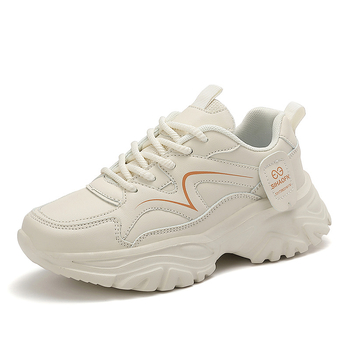 Női Dad Shoes — mindennapi sportcipő vastag talppal, csúszásmentes, mikroszálas felsőrész, belső hálós anyag, fűzővel záródó