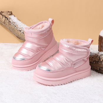 Ежедневни обувки до глезена за момчета, изкуствена кожа, подплата от флис и удебелени, за възраст 4–12 години