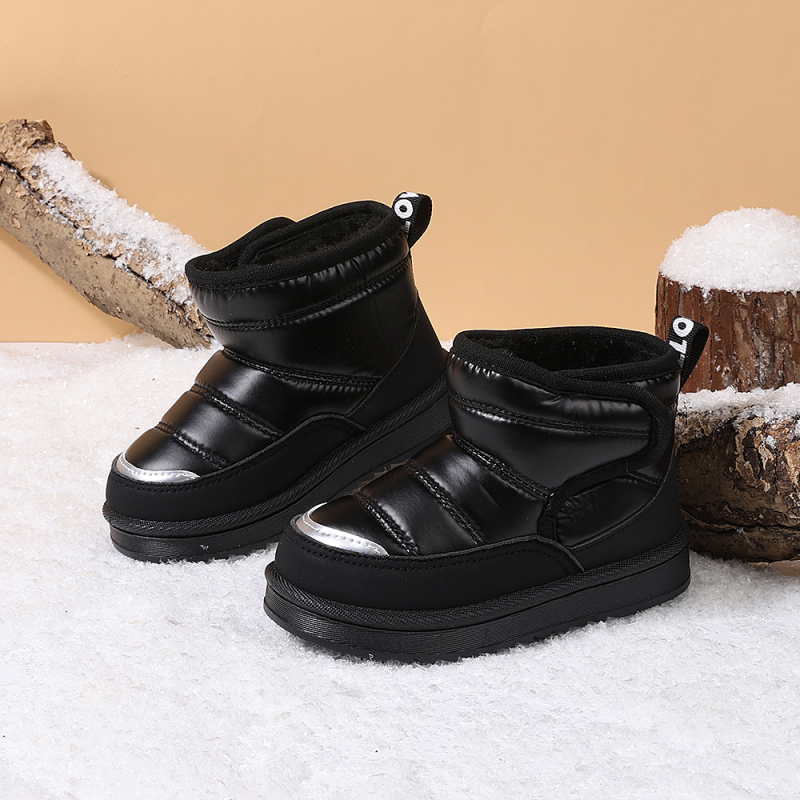 Ежедневни обувки до глезена за момчета, изкуствена кожа, подплата от флис и удебелени, за възраст 4–12 години