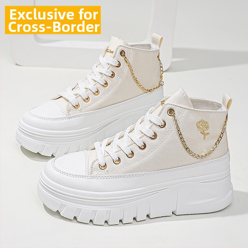 Moteriški aukšti drobiniai sportbačiai su EVA padu ir EVA vidine pado dalimi, raišteliai