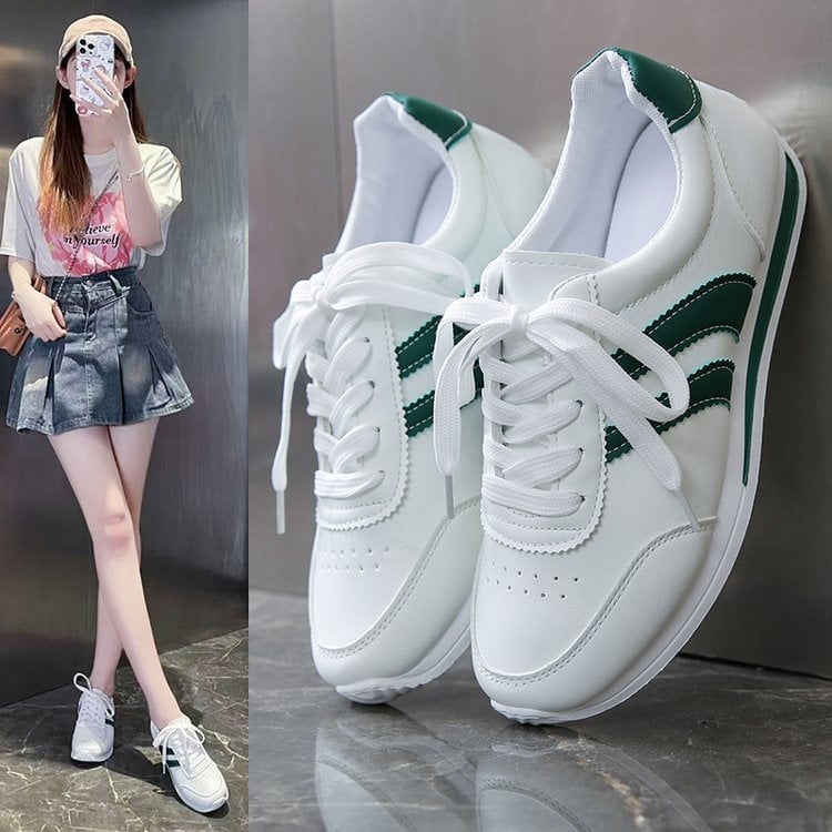 Moterų PU žemo profilio sportbačiai su raišteliais vasarai, suaugusios moterys (18–59 m)