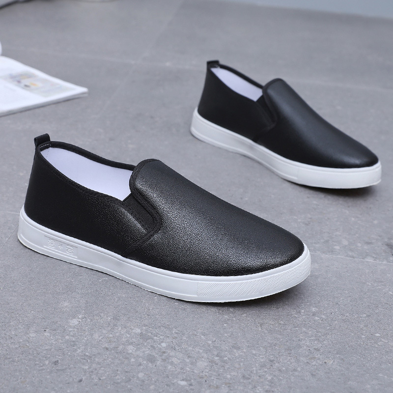 Unisex Slip-On darbo batai iš PU odos, kvėpuojantys, gumos pada, žemas profilis (kvėpuojantys, Slip-On, PU oda viršus, gumos pada, žemas profilis)