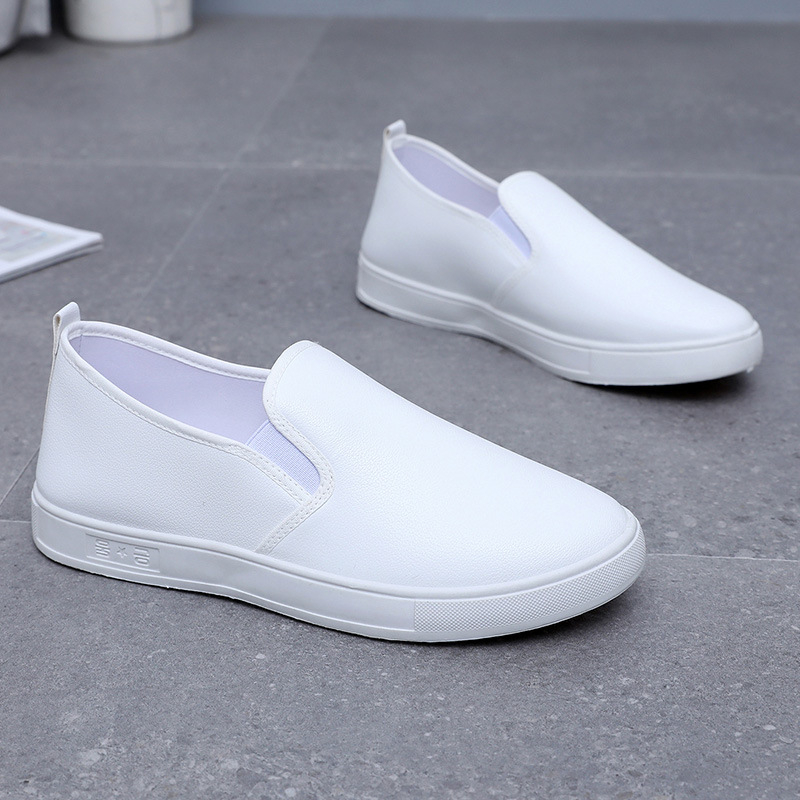 Unisex Slip-On darbo batai iš PU odos, kvėpuojantys, gumos pada, žemas profilis (kvėpuojantys, Slip-On, PU oda viršus, gumos pada, žemas profilis)