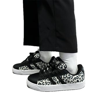 Moteriški sportbačiai su leopardiniu raštu, satin viršus, žemas profilis, raišteliai, kasdieniai bateliai su guma padu