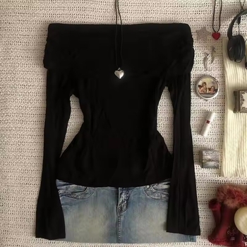 Pulover, poliester, 95%+ poliester, jednobojni uzorak, dugi rukavi, elegantan stil