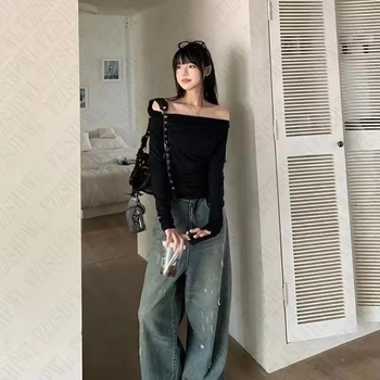 Pulover, poliester, 95%+ poliester, jednobojni uzorak, dugi rukavi, elegantan stil
