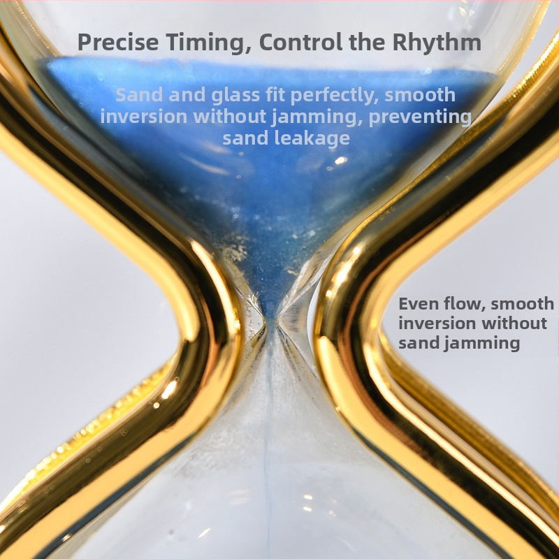 30 minučių smėlio laikrodis – rankų darbo stiklo dekoracija, lengvo prabanga stilius, namų ir biuro dekoravimui