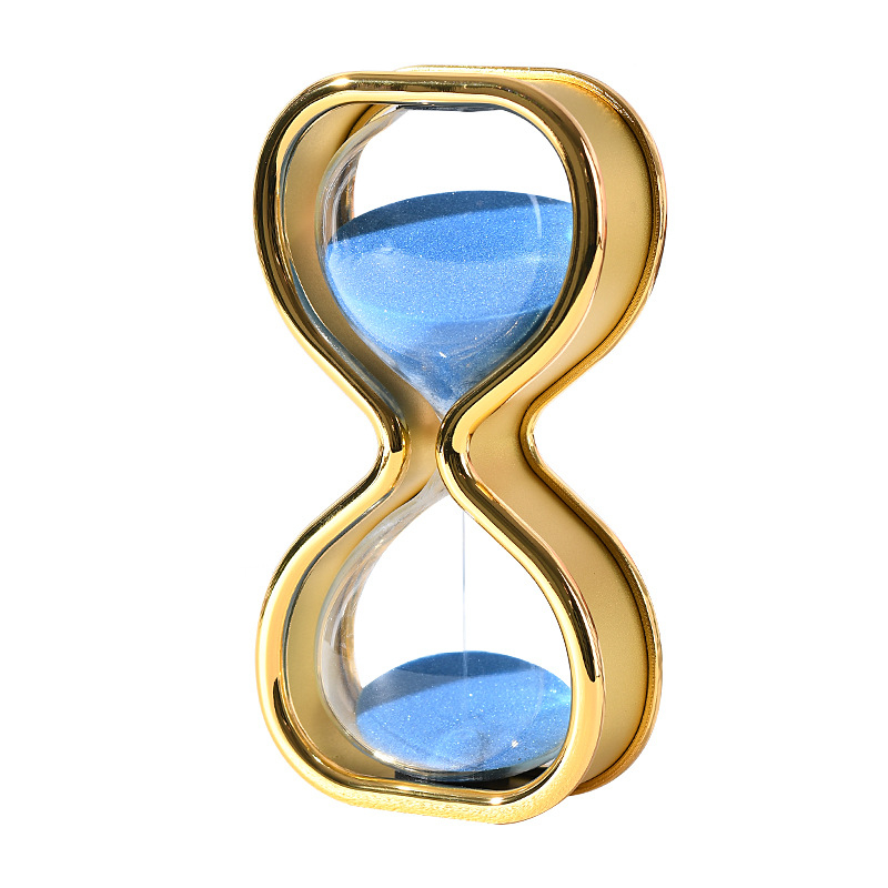 30 minučių smėlio laikrodis – rankų darbo stiklo dekoracija, lengvo prabanga stilius, namų ir biuro dekoravimui