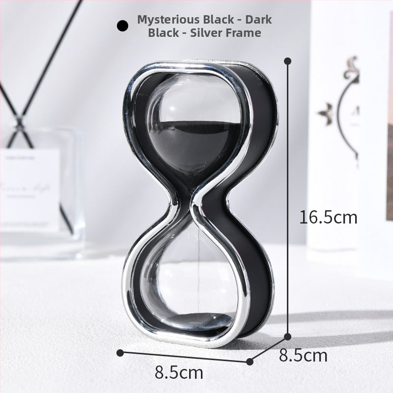 30 minučių smėlio laikrodis – rankų darbo stiklo dekoracija, lengvo prabanga stilius, namų ir biuro dekoravimui