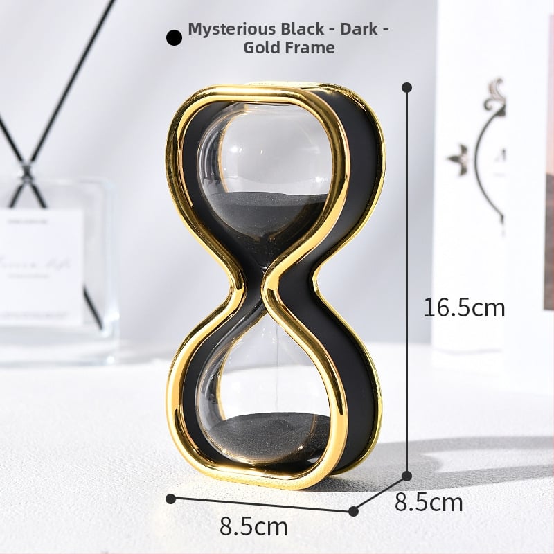 30 minučių smėlio laikrodis – rankų darbo stiklo dekoracija, lengvo prabanga stilius, namų ir biuro dekoravimui