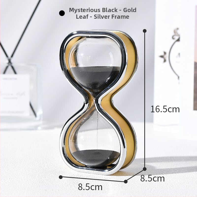 30 minučių smėlio laikrodis – rankų darbo stiklo dekoracija, lengvo prabanga stilius, namų ir biuro dekoravimui