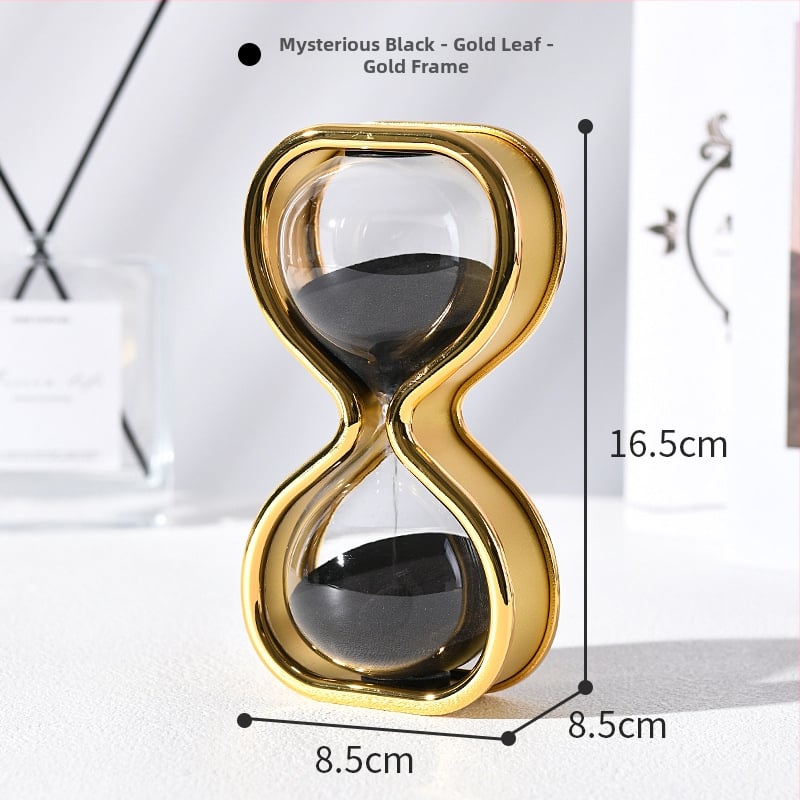 30 minučių smėlio laikrodis – rankų darbo stiklo dekoracija, lengvo prabanga stilius, namų ir biuro dekoravimui