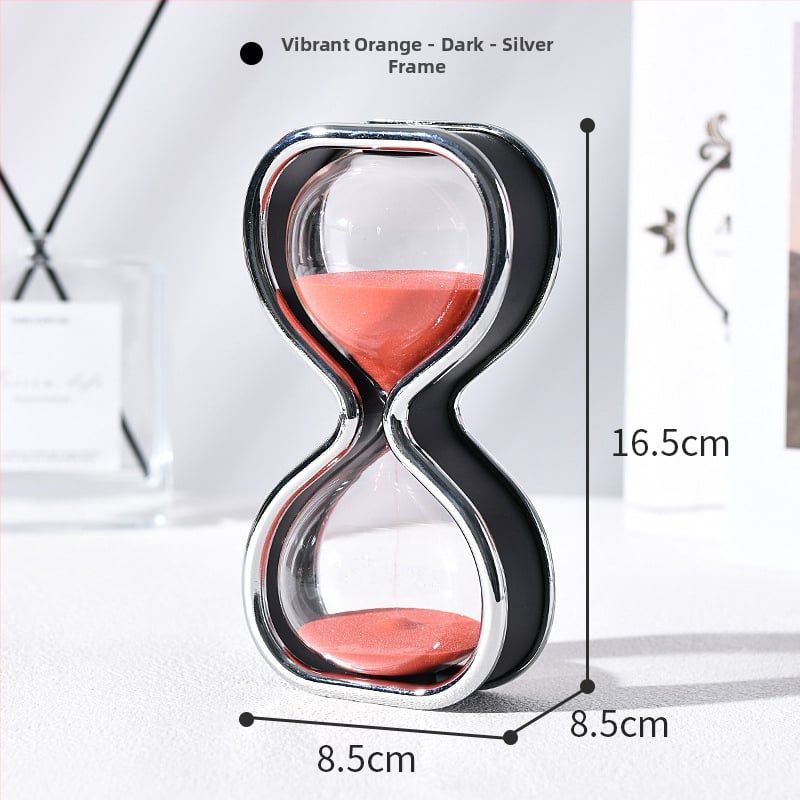 30 minučių smėlio laikrodis – rankų darbo stiklo dekoracija, lengvo prabanga stilius, namų ir biuro dekoravimui