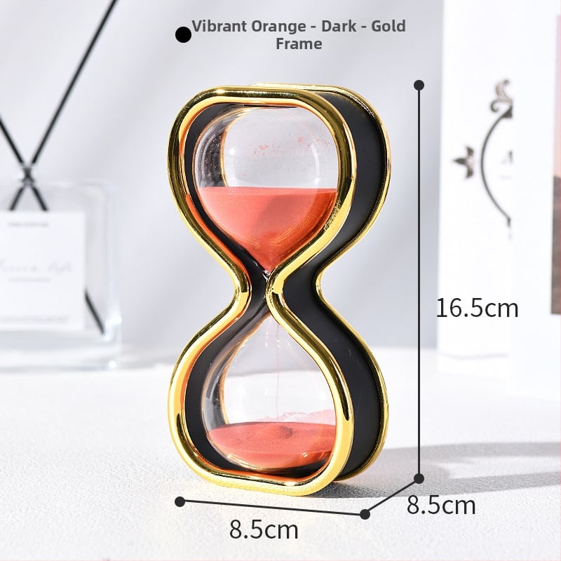 30 minučių smėlio laikrodis – rankų darbo stiklo dekoracija, lengvo prabanga stilius, namų ir biuro dekoravimui