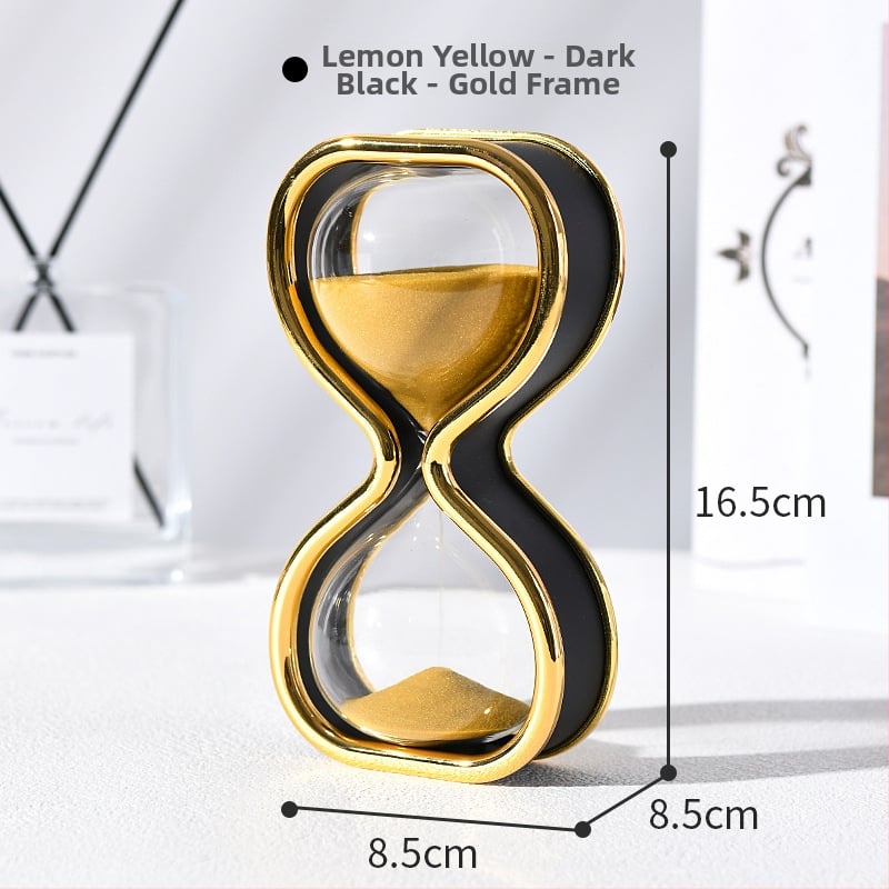 30 minučių smėlio laikrodis – rankų darbo stiklo dekoracija, lengvo prabanga stilius, namų ir biuro dekoravimui