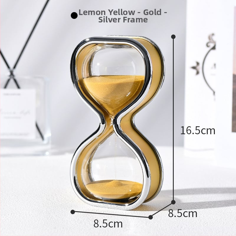 30 minučių smėlio laikrodis – rankų darbo stiklo dekoracija, lengvo prabanga stilius, namų ir biuro dekoravimui