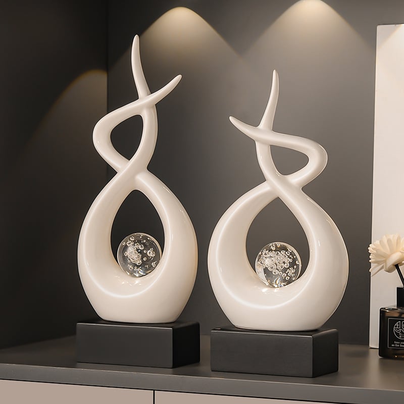 Mevis keraminė dekoratyvinė figūrėlė moderniojo minimalistinio stiliaus