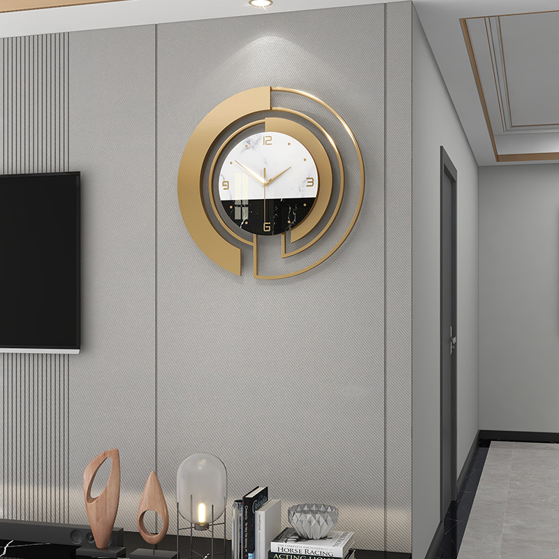 YH203 Ümmargune seinakell – sujuv sekundimootor, patareiga toide, näitajad + numbrid, kerge luksuslik modernne dekor elutubale, magamistuppa, kontorisse