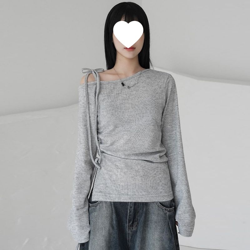 Tricou Chenille, 50-70% Spandex, croială slim, guler înclinat, primăvară 2025