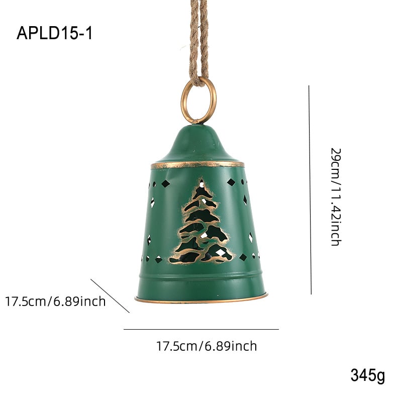 Ziemassvētku zvaniņš no dzelzs mākslas — pakarināms rotājums eglītei; Zīmols Golden Ant; Preces kods APLD15; Dāvanu veids: Ziemassvētku zvaniņš; Materiāls: Dzelzs māksla