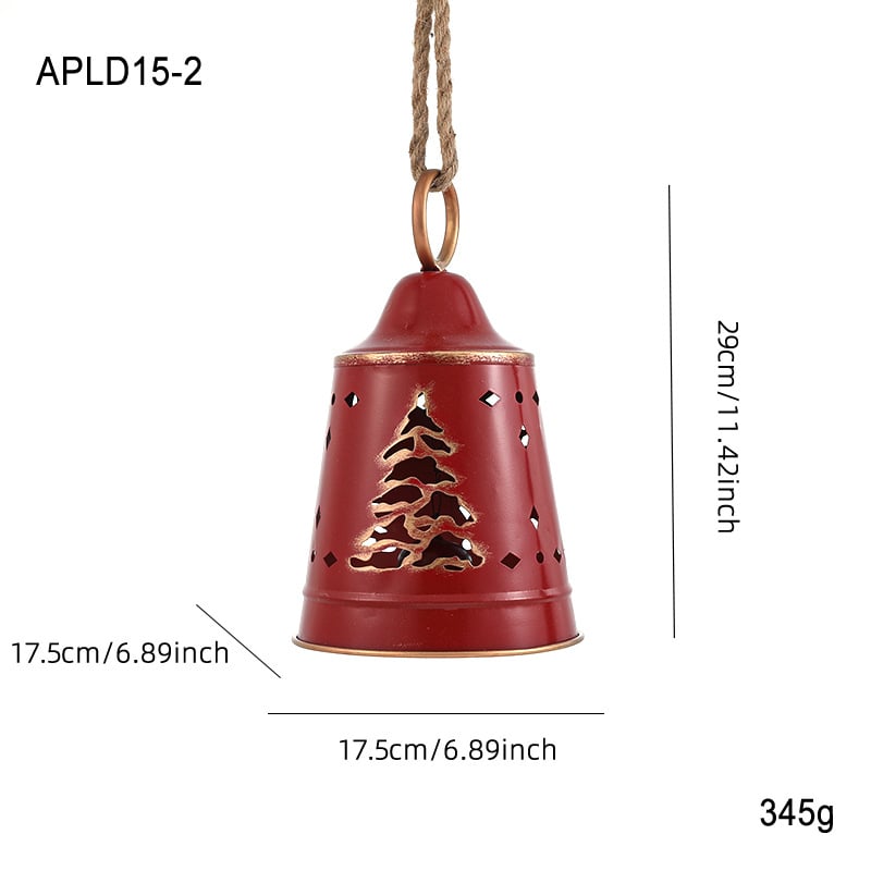 Ziemassvētku zvaniņš no dzelzs mākslas — pakarināms rotājums eglītei; Zīmols Golden Ant; Preces kods APLD15; Dāvanu veids: Ziemassvētku zvaniņš; Materiāls: Dzelzs māksla