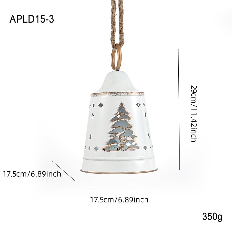 Ziemassvētku zvaniņš no dzelzs mākslas — pakarināms rotājums eglītei; Zīmols Golden Ant; Preces kods APLD15; Dāvanu veids: Ziemassvētku zvaniņš; Materiāls: Dzelzs māksla