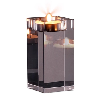 Pielāgots taisnstūra kristāla svečturis ar izgrebētu stiklu; Kang Ru; svečtūris; iepakojums kartons