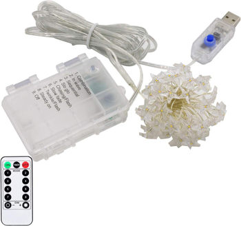 Žvaigždžių formos LED girlianda, 40 LED, MLS LED mikroschema, IP44, 2800K šilta balta, CE sertifikatas