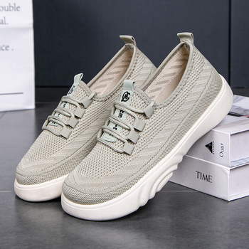 Pantofi de plasă pentru femei, respirabili și ușori (vârf rotund; talpă PU; partea superioară din plasă; înălțime joasă; turnare prin injecție)