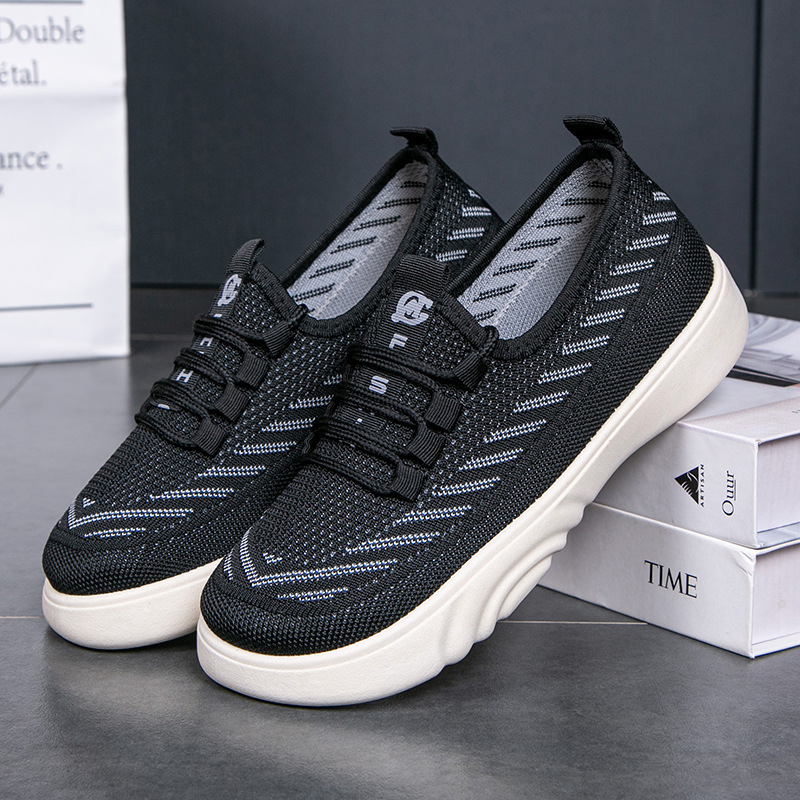 Pantofi de plasă pentru femei, respirabili și ușori (vârf rotund; talpă PU; partea superioară din plasă; înălțime joasă; turnare prin injecție)