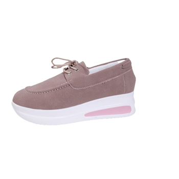 Pantofi platformă cu vârf rotund, șireturi, PU partea superioară, talpă din cauciuc, unisex, talpă joasă, înălțime platformă 3-5 cm, pentru primăvară-toamnă