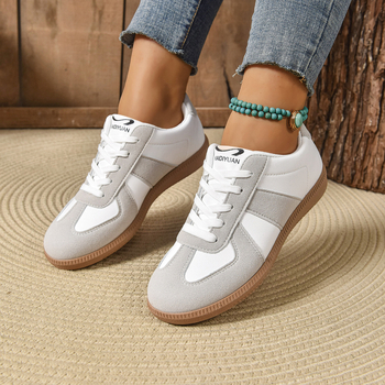 Încălțăminte sport casual unisex, cu partea superioară din PU artificial, talpă TPR, închidere cu șireturi în față și croială joasă