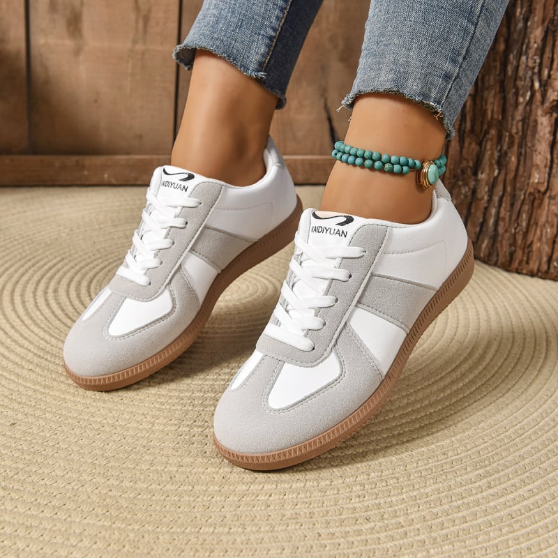 Încălțăminte sport casual unisex, cu partea superioară din PU artificial, talpă TPR, închidere cu șireturi în față și croială joasă