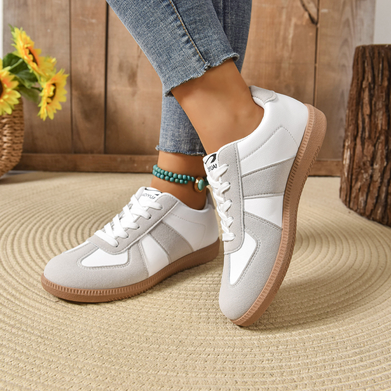 Încălțăminte sport casual unisex, cu partea superioară din PU artificial, talpă TPR, închidere cu șireturi în față și croială joasă