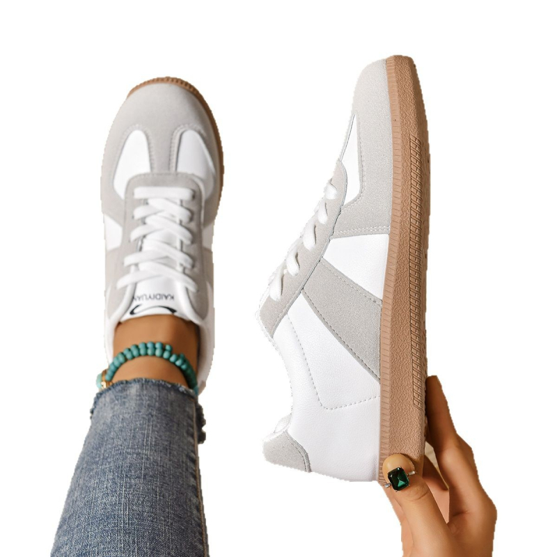 Încălțăminte sport casual unisex, cu partea superioară din PU artificial, talpă TPR, închidere cu șireturi în față și croială joasă