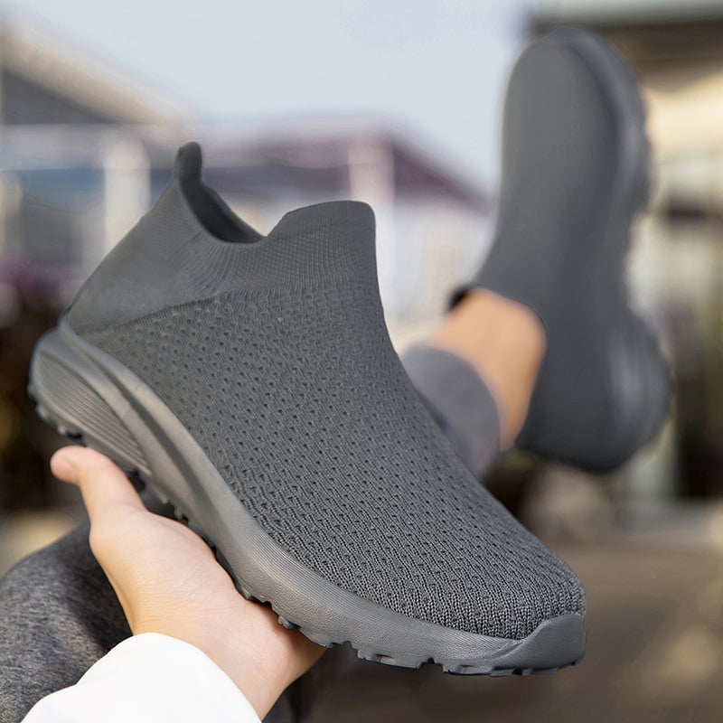 Unisex Flyknit Slip-On sportbačiai, kvėpuojanti viršutinė dalis, EVA pada, platus nosis, visoms sezonoms