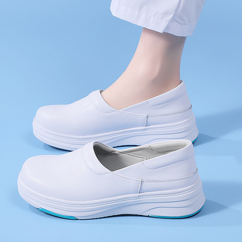 Medicinske sestre cipele – kožni gornji dio, EVA đon, latex ulošak, srednja visina pete 3–5 cm, debeli đon