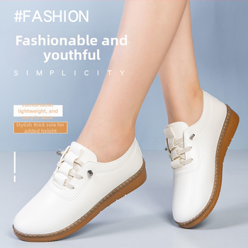 Moteriški slip-on kasdieniniai bateliai — lengvi, žemas kulkšnies aukštis, dirbtinė PU viršutinė dalis, PU padas, užsegimas raišteliais ir slip-on dizainas