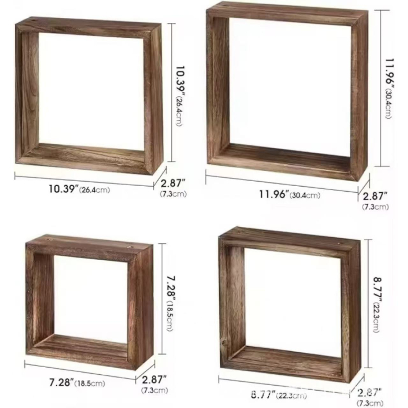 Medinis pakabinamas kvadratinis sieninis laikiklis – vieno aukšto, kabliuko tipo tvirtinimas, judantis, prisitaikantis stilius, tinka virtuvei, miegamajam, voniai, svetainei ir gėlių stendui